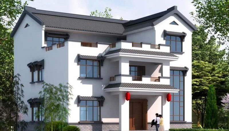 通川新中式三层别墅设计，公共空间宽敞更显大气